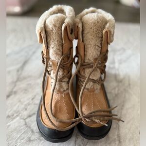 JBU by Jambu Southgate Tan and Balck Faux Fur Winter Boots, 8